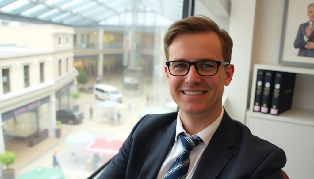 Bicester No Win No Fee Solicitors: A solicitor sat in his office overlooking the town centre.