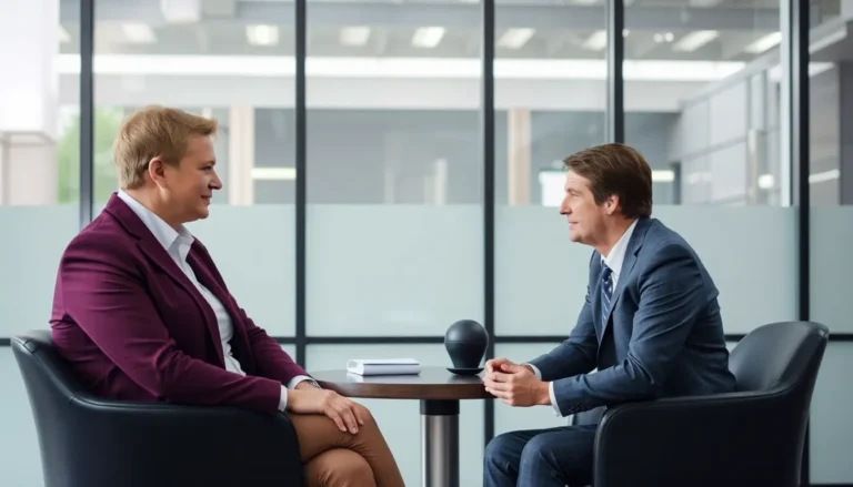 A picture of a claimant talking to their solicitor.